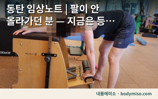 동탄 임상노트 | 팔이 안 올라가던 분 — 지금은 등 뒤로 손이 맞잡혀요