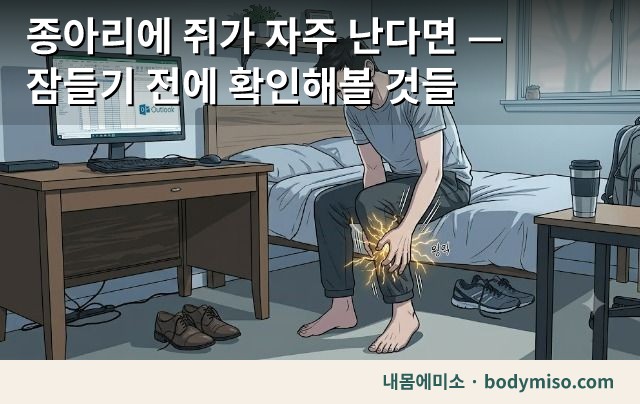 종아리에 쥐가 자주 난다면 — 잠들기 전에 확인해볼 것들