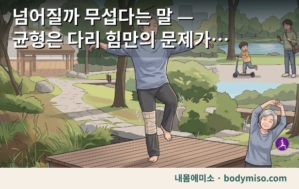 넘어질까 무섭다는 말 — 균형은 다리 힘만의 문제가 아닙니다