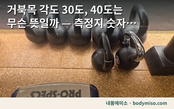 거북목 각도 30도, 40도는 무슨 뜻일까 — 측정지 숫자 읽는 법