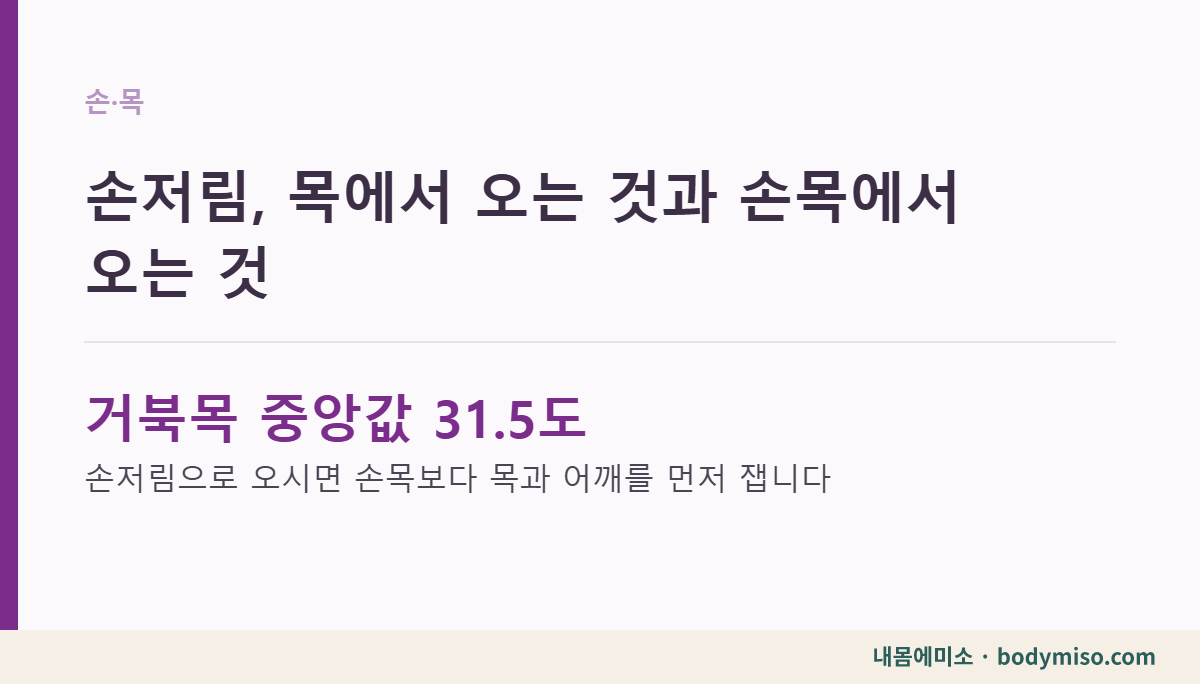 손저림, 목에서 오는 것과 손목에서 오는 것 구분하기